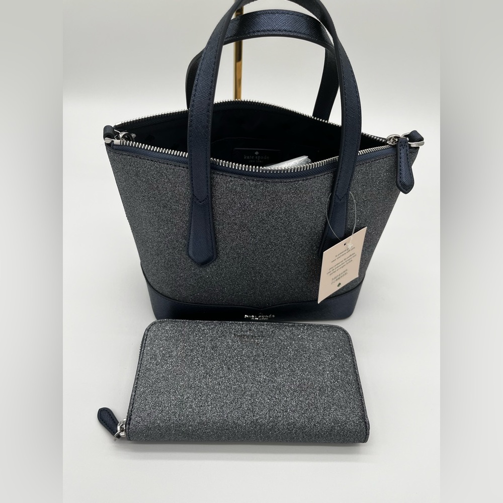 Kate Spade Glitter Satchel in Dusk Navy 💙 - Picture 3 of 4